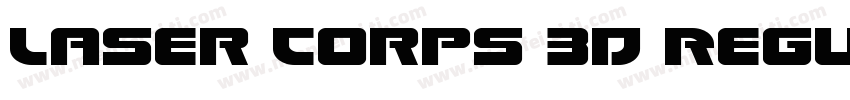 Laser Corps 3D Regular字体转换